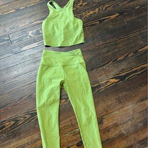 Beyond yoga spacedye leggings at your leisure- small - green (selling top too)